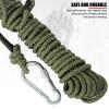 EVTSCAN 32ft Outdoor Climbing Rope, 8mm Diameter High Strength Braided Polyester Static Rope for Rock Climbing, Mountaineering, Caving, Rescue, Escaping, Camping, Hammock and Swinging view 4