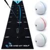 ME AND MY GOLF Breaking Ball Putting Mat - Simulate Breaking Putts at Home (11ft) - Includes Instructional Training Videos view 1