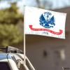 AGAS 12x16 inch US Army Military Car Flag - Attached to 17 inch White Plastic Flex Pole- Single Sided Print on Polyester Fabric- Stitched Edges- with a Window Plastic Clip- Tear and Water Resistant- Perfect for displaying on your Car. (US Army) view 2