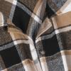 ZAFUL Women's Plaid Long Sleeve Shirt Button Down Wool Blend Thin Jacket Casual Blouse Tops with Pocket view 4