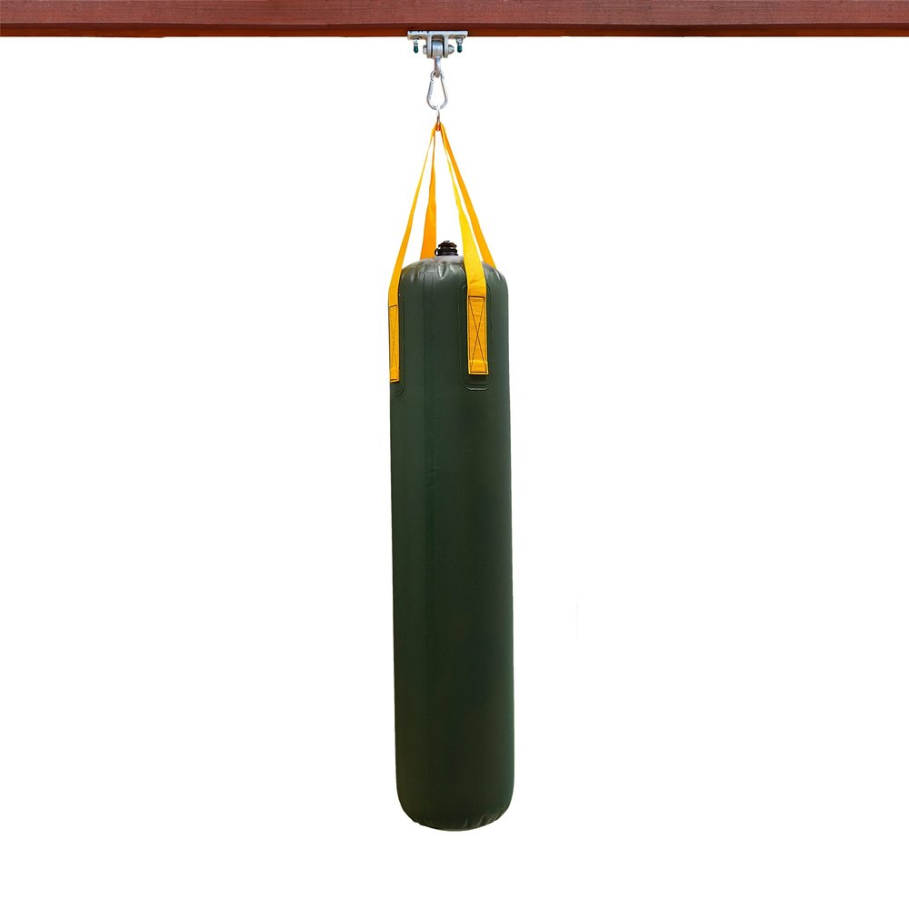 Inflatable Punching Bag Green with Yellow Straps Plastic