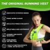 REVALI Running Vest, USA Original Patent, Zip Reflective Running Vests with 500ml Hydration Bottle, Adjustable Waistband & Breathable Material, Chest Pack Gear Phone Holder for Men & Women view 2