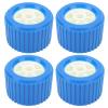 Akozon Ribbed Wobble Roller, 4PCS Wobble Roller 108x75x19mm Boat Trailer Roller Blue Bow Roller For Boat Yacht Trailer Guides Rollers view 1