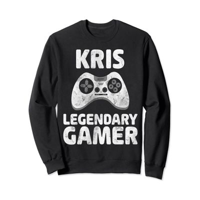 Personalized Legendary Gamer Shirt Kris Name Video Gamer Sweatshirt