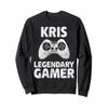 Personalized Legendary Gamer Shirt Kris Name Video Gamer Sweatshirt view 1