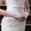 LeJulyeekay Women Floral Lace Gloves for Wedding Party Evening Fingerless Gloves (W2-white) view 3