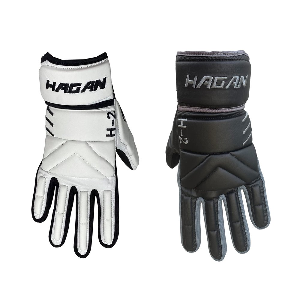 HAGAN H-2.0 Hockey Player Gloves (Street, DEK and Ball Hockey) (White, Adult XS)