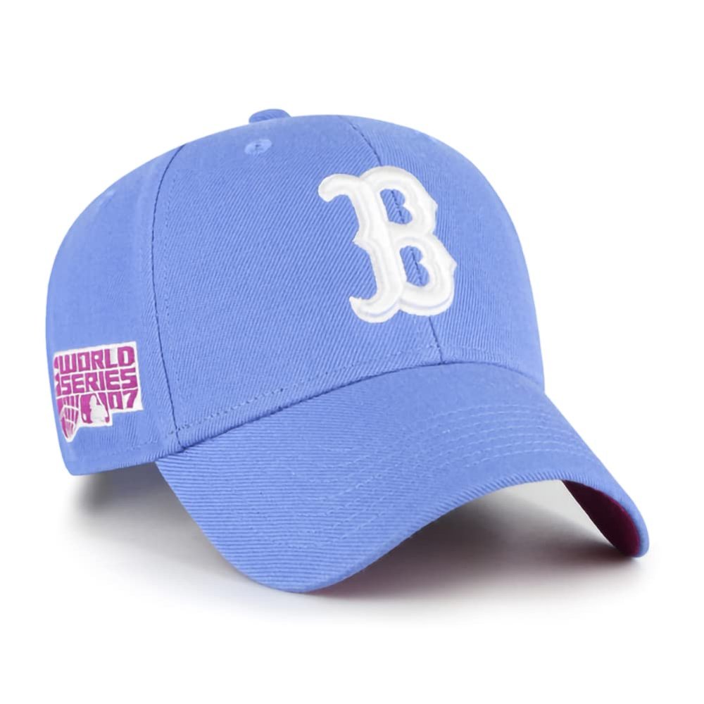 '47 MLB World Series Sure Shot Ball Park Black MVP Adjustable Snapback Hat, Adult One Size Fits All - Boston Red Sox Periwinkle, Boston Red Sox Blue