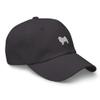 American Eskimo Dog hat, Embroidered Unisex Baseball hat, American Eskimo Dog mom dad hat, American Eskimo Gifts. Dark Grey view 2