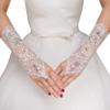 LeJulyeekay Women Floral Lace Gloves for Wedding Party Evening Fingerless Gloves (W1-ivory) view 1