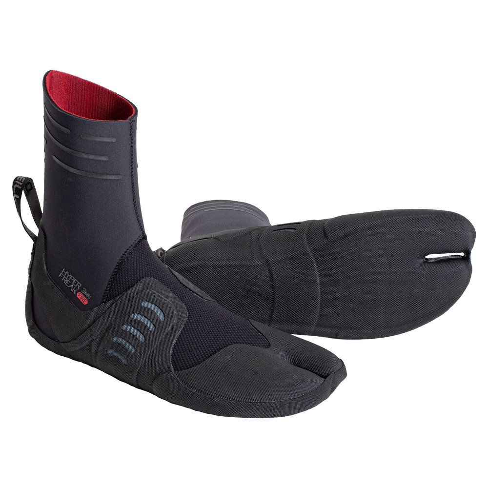 O'Neill Wetsuits Men's Standard Hyperfreak Fire 3mm Split Toe Booties, Black/Graphite, 13