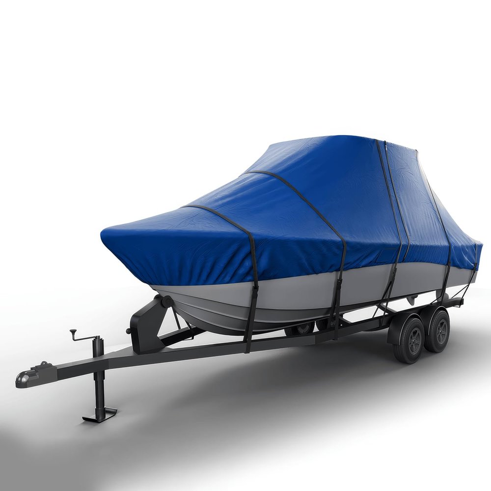 Seal Skin Covers T-Top Boat Cover, Waterproof & Heavy-Duty Cover for Center Console Boats, Fits 22' L & 102" W, UV & Fade Resistant, Secure Fit with Straps for All-Weather Protection