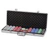 American Legend 500-Piece All-in-One Poker Set with Luggage-Style Aluminum Carrying Case with Two Keys