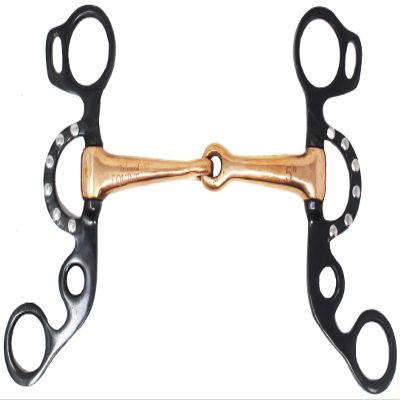 CHALLENGER 5" Short Shank Argentine Single Jointed Copper Mouth Snaffle Horse Bit 35658B