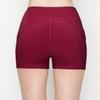 ALWAYS Women's 3" Yoga Shorts - Premium Soft Tummy Control Workout Stretch Solid Leggings Pants with Pockets Burgundy L view 4
