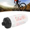 Mountain Bike Water Bottle, Cycling Water Bottle Plastic Squeezable 550ML for Hiking(White) view 3