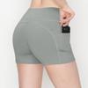 ALWAYS Women's 3" Yoga Shorts - Premium Soft Tummy Control Workout Stretch Solid Leggings Pants with Pockets Grey M view 3