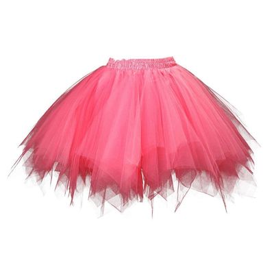 Tutu Skirt for Adult Women Classic Elastic Short Tulle Skirts 80's Dance Carnival Costume Game Birthday Party Costume