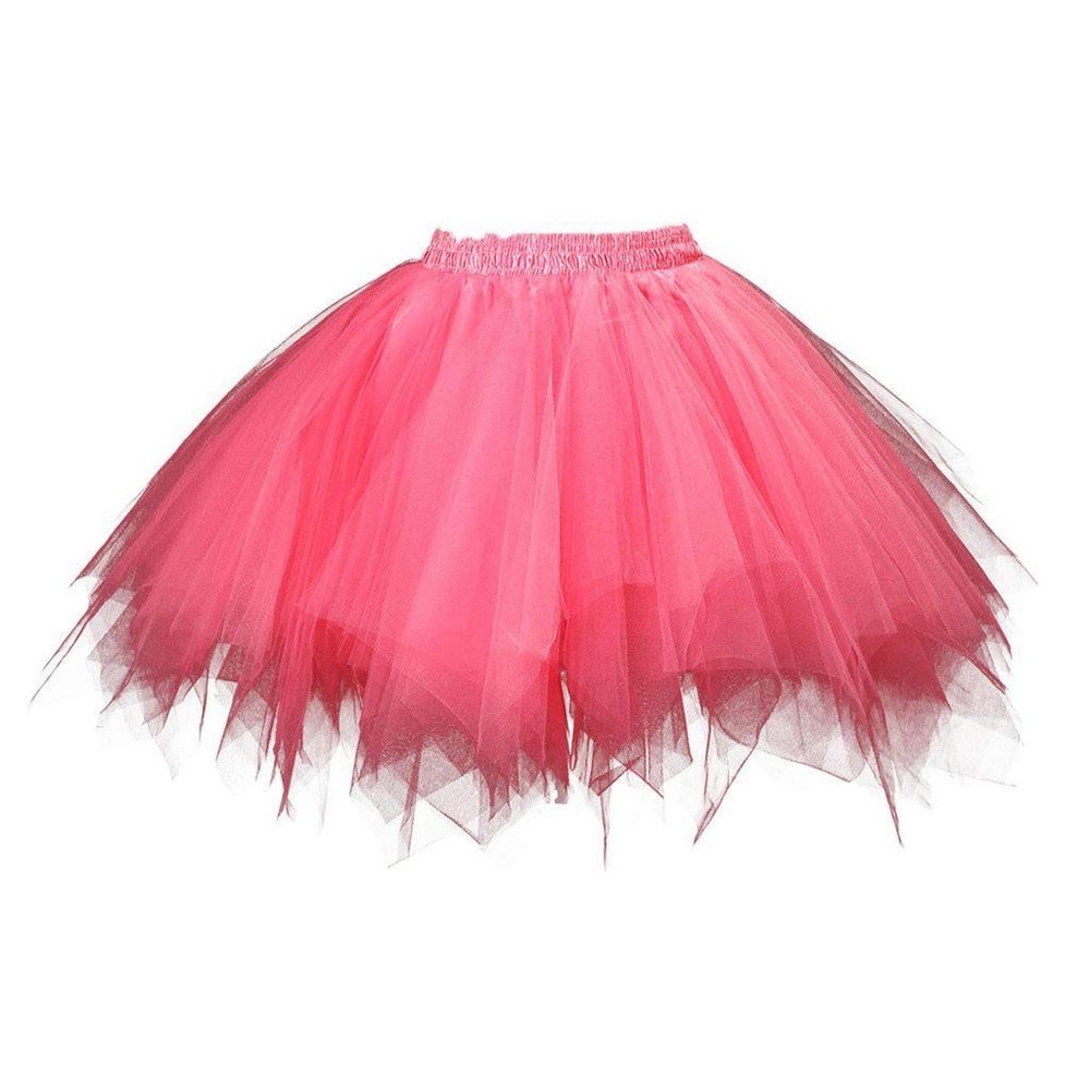 Tutu Skirt for Adult Women Classic Elastic Short Tulle Skirts 80's Dance Carnival Costume Game Birthday Party Costume