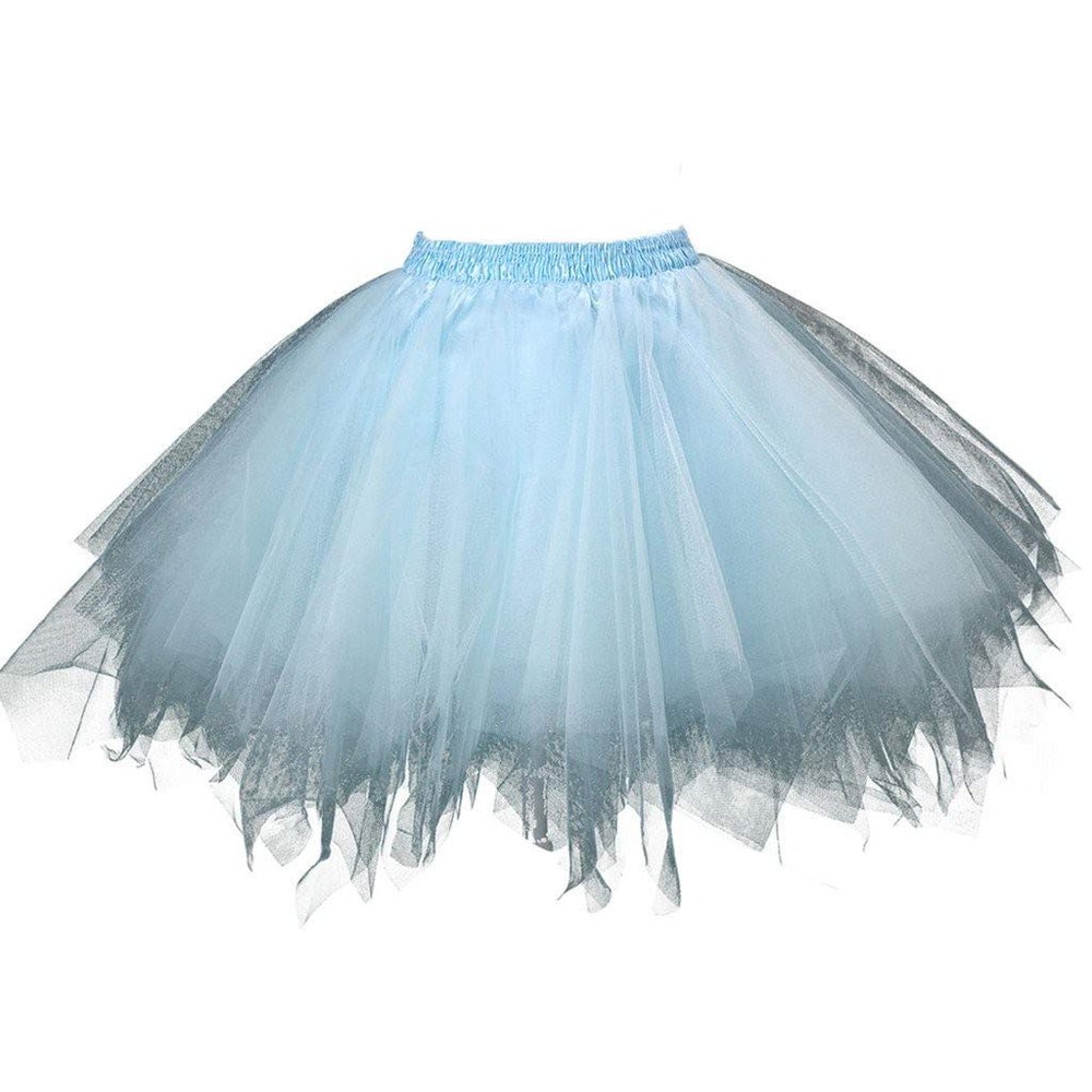 Tutu Skirt for Adult Women Classic Elastic Short Tulle Skirts 80's Dance Carnival Costume Game Birthday Party Costume