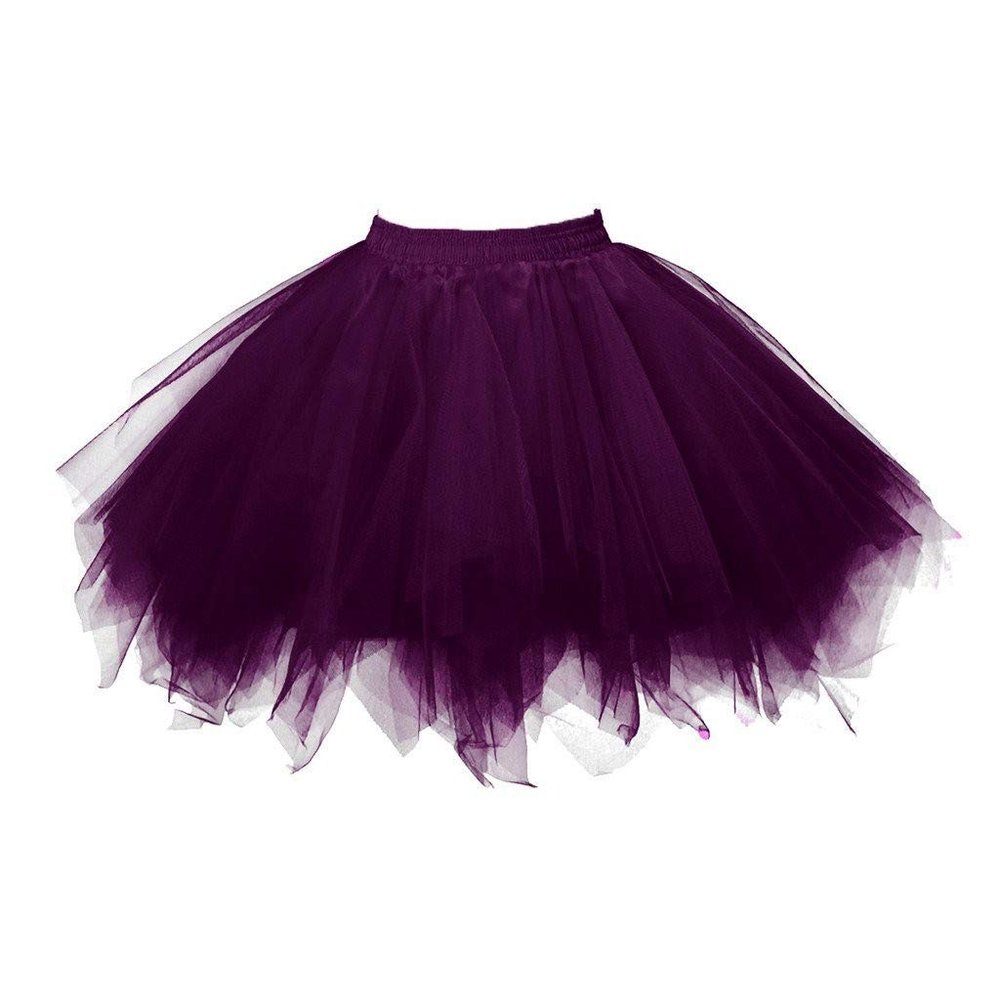 Tutu Skirt for Adult Women Classic Elastic Short Tulle Skirts 80's Dance Carnival Costume Game Birthday Party Costume