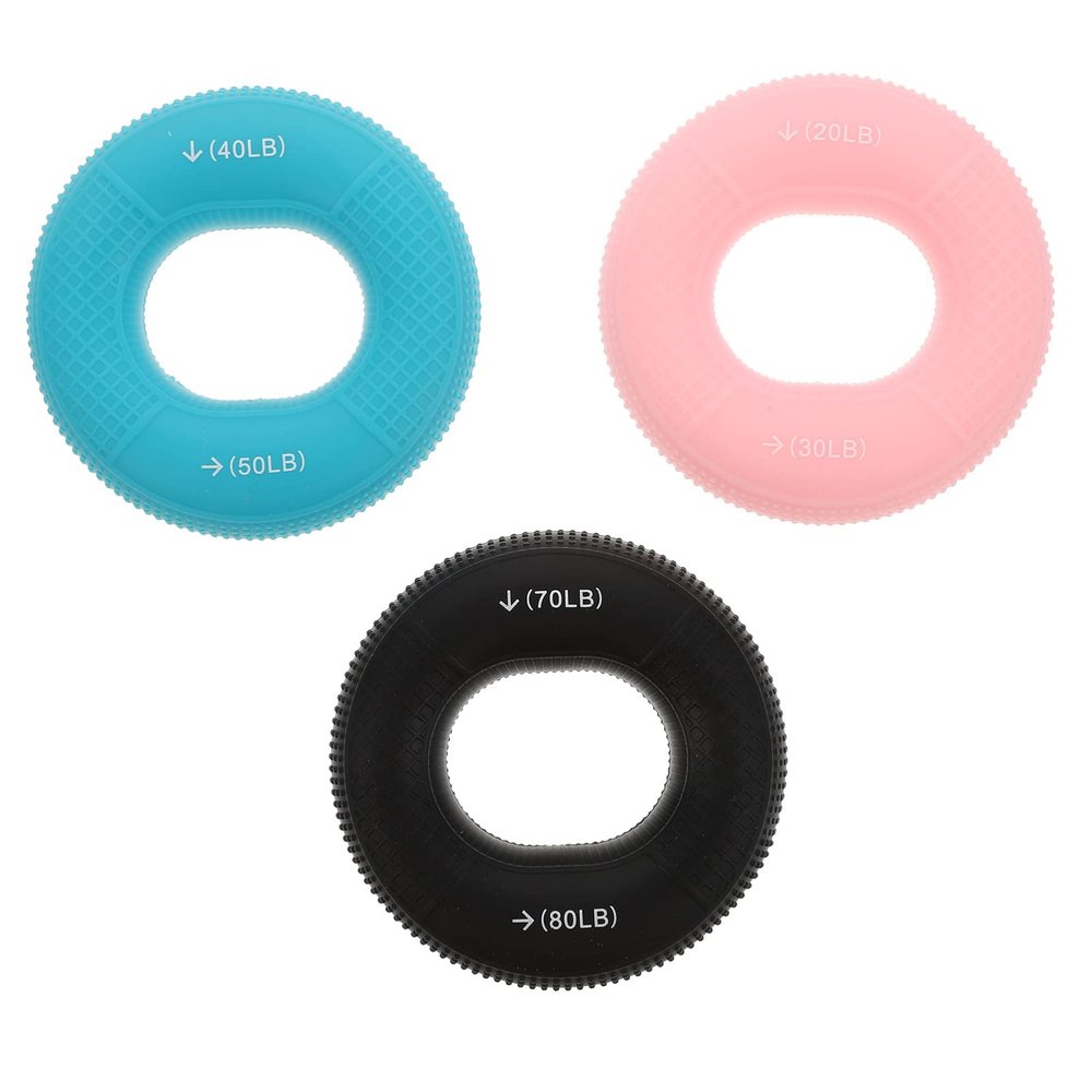 Beavorty 3pcs Hand Grip Strength Trainer Dual Resistance Levels for Finger and Hand Portable Massage Grip Tool for Travel