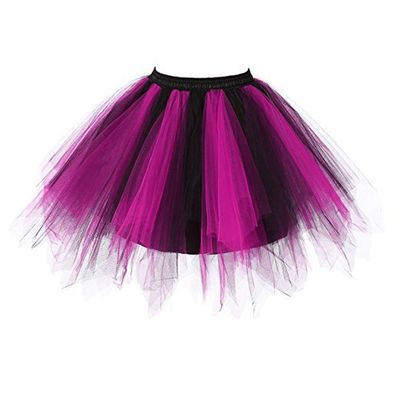 Tutu Skirt for Adult Women Classic Elastic Short Tulle Skirts 80's Dance Carnival Costume Game Birthday Party Costume