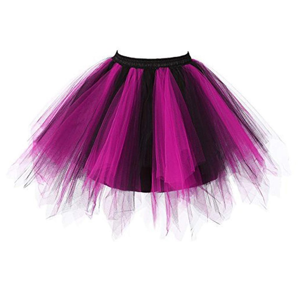 Tutu Skirt for Adult Women Classic Elastic Short Tulle Skirts 80's Dance Carnival Costume Game Birthday Party Costume