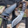 EGKH Khukuri Knife - 6" Iraqi Panawal Full Angkhola Gripper Blocker Handle Black Sheath Kukri - Hand Made in Nepal view 3
