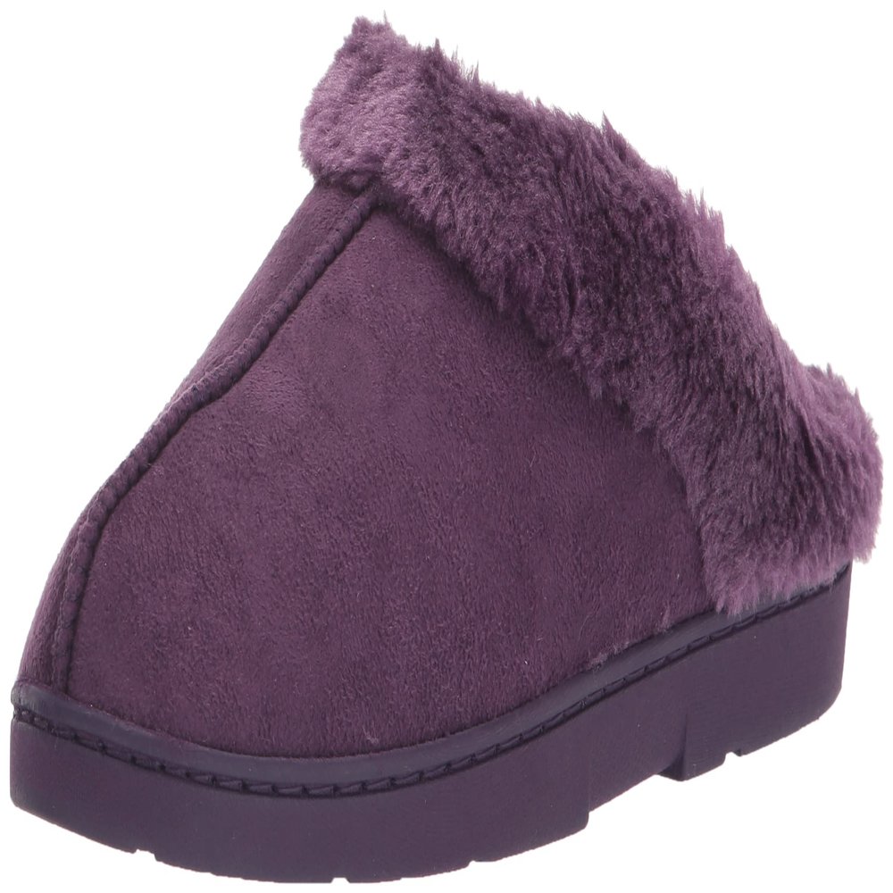 MUK LUKS Women's Polysuede Clog Slippers, Grape, Small