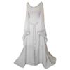 XUNRYAN Women's Irish Renaissance Costume Women Medieval Dress Queen Gown Retro Long Dresses Role Play Dress Up Costumes White view 1