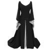 XUNRYAN Women's Irish Renaissance Costume Women Medieval Dress Queen Gown Retro Long Dresses Role Play Dress Up Costumes Black view 1