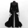XUNRYAN Women's Irish Renaissance Costume Women Medieval Dress Queen Gown Retro Long Dresses Role Play Dress Up Costumes Black view 2