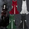 XUNRYAN Women's Irish Renaissance Costume Women Medieval Dress Queen Gown Retro Long Dresses Role Play Dress Up Costumes Black view 3