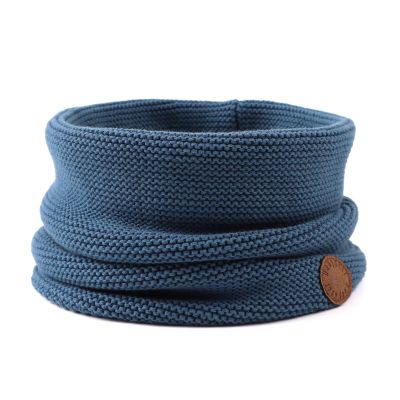 Bamery Winter Baby Boys Scarf Cotton Girls Neck Warmer Autumn Warm Knitted Scarves for Toddler Kids (Haze Blue)