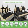 10L0L Golf Cart Front & Rear Seat Covers Full Set for G2 G8 G9 G11 G14 G16 G19 G20 G21 G22 & Club Car DS Pre-2000, Tomberlin Emerge E2, for EZGO Marathon, Fits 4 Passenger Seat Golf Cart view 3