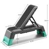 leikefitness Exercise Step Platform, Multifunctional Aerobic Deck with Cord and Adjustable Dumbbell & Weight Bench, Fitness Equipment for Workout Home Gym, GM5821 (Black) view 2