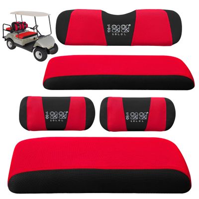 10L0L Golf Cart Front & Rear Seat Covers Full Set for Yamaha G2 G8 G9 G11 G14 G16 G19 G20 G21 G22 & Club Car DS Pre-2000, Tomberlin Emerge E2, for EZGO Marathon, Fits 4 Passenger Seat Golf Cart