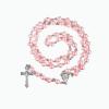 FLAFARY Rosary Set, First Communion for Girls and Boys, Rosary Beads Catholic for Men, Women and Kids Packed in Transparent Plastic Bag, Grandmother, Elders(Pink) view 4