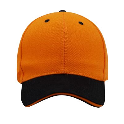 Baseball Cap Adjustable Washed Distressed Golf Dad Hats Golf Tennis Hats Orange
