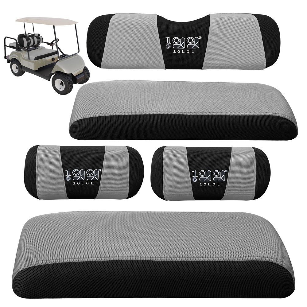 10L0L Golf Cart Front & Rear Seat Covers Full Set for Yamaha G2 G8 G9 G11 G14 G16 G19 G20 G21 G22 & Club Car DS Pre-2000, Tomberlin Emerge E2, for EZGO Marathon, Fits 4 Passenger Seat Golf Cart