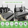 10L0L Golf Cart Front & Rear Seat Covers Full Set for Yamaha G2 G8 G9 G11 G14 G16 G19 G20 G21 G22 & Club Car DS Pre-2000, Tomberlin Emerge E2, for EZGO Marathon, Fits 4 Passenger Seat Golf Cart view 3