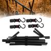 30.5x25.5x16.7in Outdoor Camping Cookware Hanging Rack Portable Foldable Triangular Storage Rack 8kg Bearing Weight with 4 Hooks for Hanging Kettles, Camping Pots, Bowls, Clothes Socks view 3