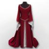 XUNRYAN Women's Irish Renaissance Costume Women Medieval Dress Queen Gown Retro Long Dresses Role Play Dress Up Costumes Red view 2