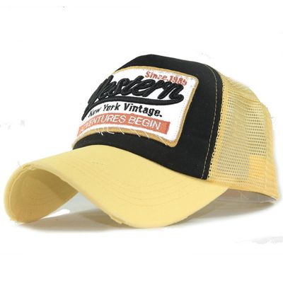 Baseball Cap Classic Flexfit Fishing Bucket Hats Athletic Twill Hats Yellow