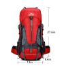 70L Large Camping Hiking Backpack , Lightweight Nylon Trekking Rucksack,For Men Women Outdoor Large Capacity Sports Mountaineering Backpack Climbing Travel Waterproof Daypack, Red view 2