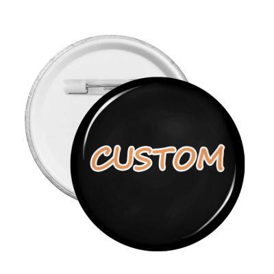 Custom Pin-Back Buttons - Add Your Own Photo, Logo or Picture - Design Your Personalized Button Pins 1 PCS Small