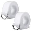 Seematn Web Football Belt 52 Inches Football Pants Belt D Ring Belts for Men Women Youth Boys Kids Girls(White,2 Pcs) view 1