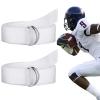 Seematn Web Football Belt 52 Inches Football Pants Belt D Ring Belts for Men Women Youth Boys Kids Girls(White,2 Pcs) view 2