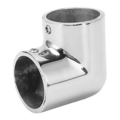 316 Stainless Steel Marine Handrail Fitting 90Elbow 32mm/1.26in - 2 Way Pipe Connector for Yacht, Boat, DIY Furniture, Guard Rail Accessories